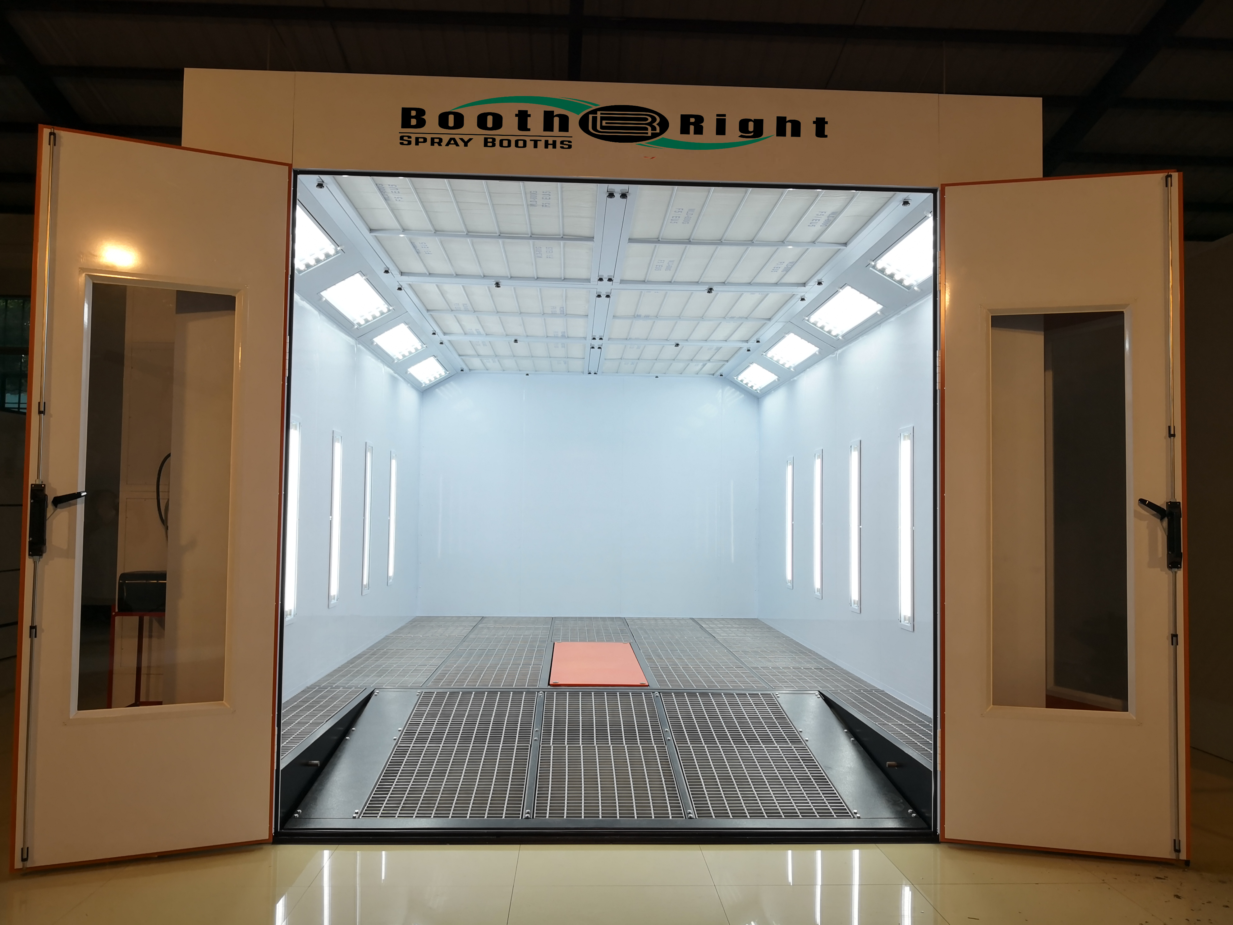 Booth Ramp Spray Booth with Ar Ramp & Scissor lift | Booth Right